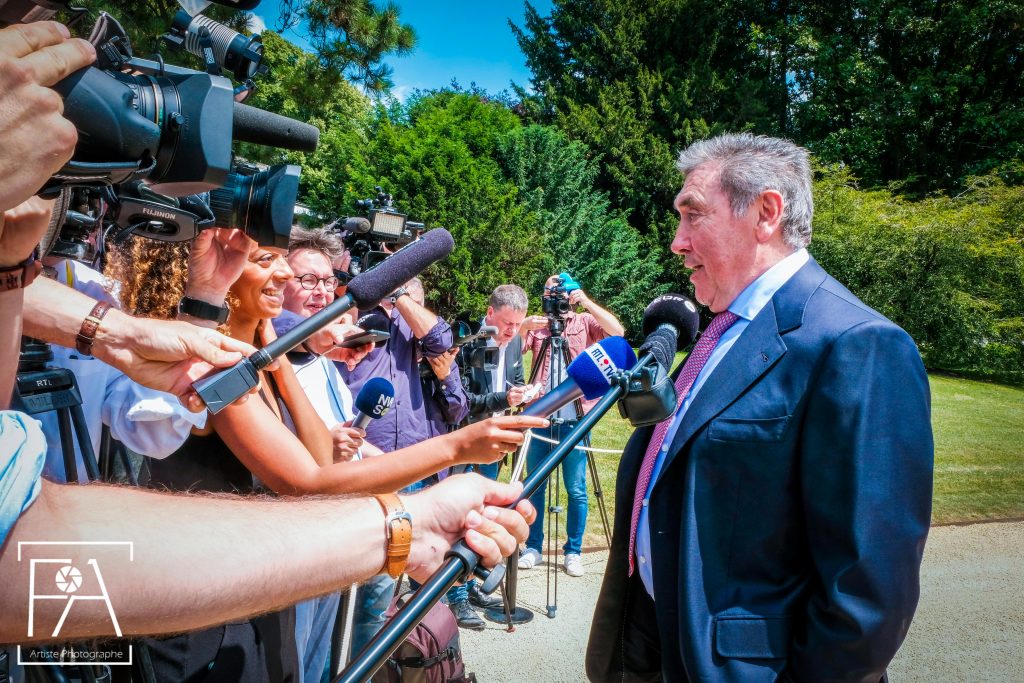 La reine Mathilde de Belgique, Eddy Merckx, ancien ...